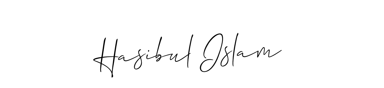 Create a beautiful signature design for name Hasibul Islam. With this signature (Allison_Script) fonts, you can make a handwritten signature for free. Hasibul Islam signature style 2 images and pictures png