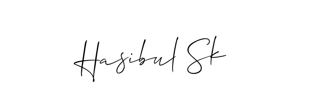 Design your own signature with our free online signature maker. With this signature software, you can create a handwritten (Allison_Script) signature for name Hasibul Sk. Hasibul Sk signature style 2 images and pictures png