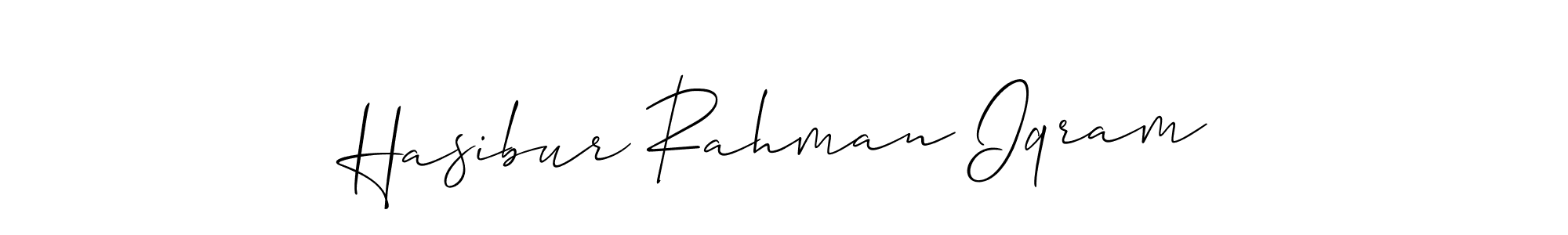 Make a beautiful signature design for name Hasibur Rahman Iqram. With this signature (Allison_Script) style, you can create a handwritten signature for free. Hasibur Rahman Iqram signature style 2 images and pictures png