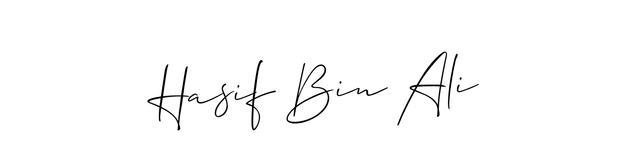 Allison_Script is a professional signature style that is perfect for those who want to add a touch of class to their signature. It is also a great choice for those who want to make their signature more unique. Get Hasif Bin Ali name to fancy signature for free. Hasif Bin Ali signature style 2 images and pictures png