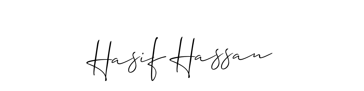 Use a signature maker to create a handwritten signature online. With this signature software, you can design (Allison_Script) your own signature for name Hasif Hassan. Hasif Hassan signature style 2 images and pictures png