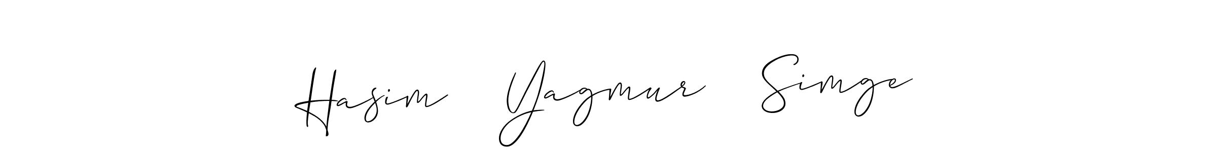 Check out images of Autograph of Hasim    Yagmur    Simge name. Actor Hasim    Yagmur    Simge Signature Style. Allison_Script is a professional sign style online. Hasim    Yagmur    Simge signature style 2 images and pictures png