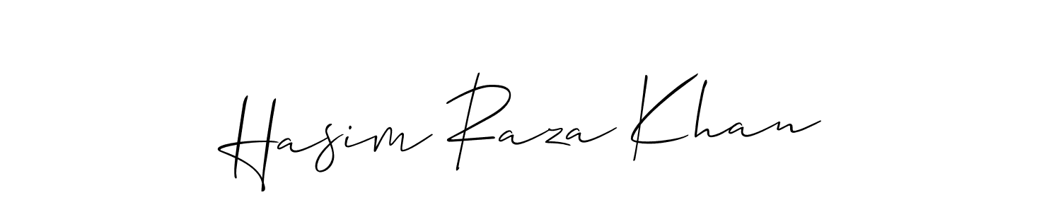 How to make Hasim Raza Khan name signature. Use Allison_Script style for creating short signs online. This is the latest handwritten sign. Hasim Raza Khan signature style 2 images and pictures png