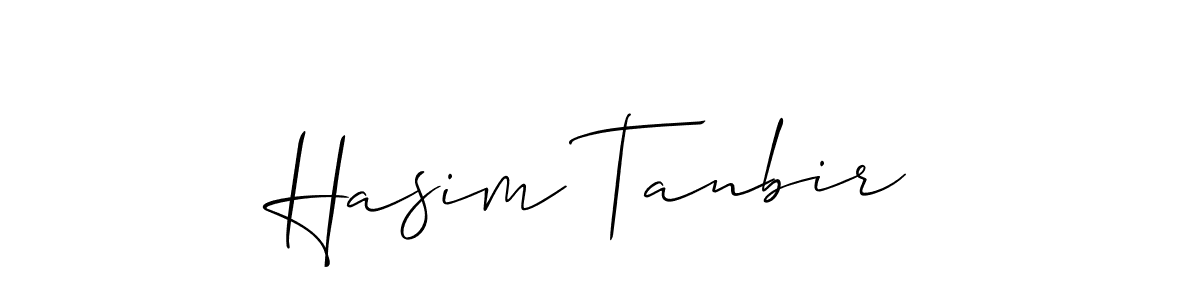 Hasim Tanbir stylish signature style. Best Handwritten Sign (Allison_Script) for my name. Handwritten Signature Collection Ideas for my name Hasim Tanbir. Hasim Tanbir signature style 2 images and pictures png