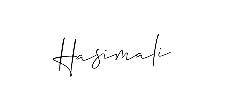 How to make Hasimali signature? Allison_Script is a professional autograph style. Create handwritten signature for Hasimali name. Hasimali signature style 2 images and pictures png