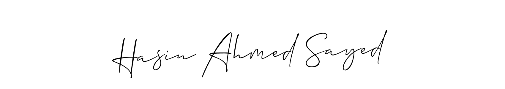 You can use this online signature creator to create a handwritten signature for the name Hasin Ahmed Sayed. This is the best online autograph maker. Hasin Ahmed Sayed signature style 2 images and pictures png