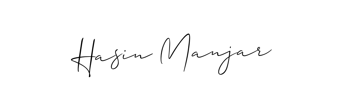 How to make Hasin Manjar name signature. Use Allison_Script style for creating short signs online. This is the latest handwritten sign. Hasin Manjar signature style 2 images and pictures png