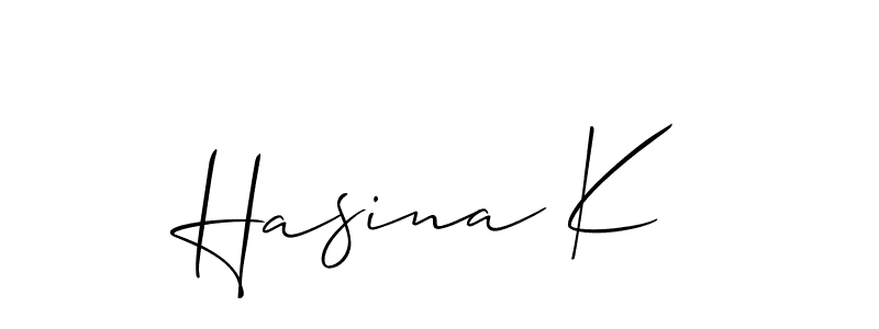 Make a short Hasina K signature style. Manage your documents anywhere anytime using Allison_Script. Create and add eSignatures, submit forms, share and send files easily. Hasina K signature style 2 images and pictures png