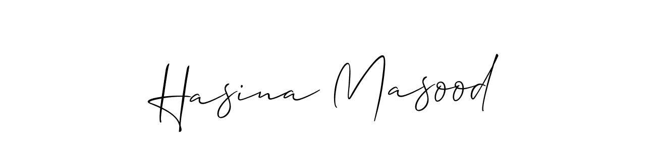 Make a short Hasina Masood signature style. Manage your documents anywhere anytime using Allison_Script. Create and add eSignatures, submit forms, share and send files easily. Hasina Masood signature style 2 images and pictures png