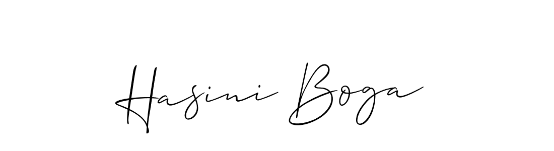 Also You can easily find your signature by using the search form. We will create Hasini Boga name handwritten signature images for you free of cost using Allison_Script sign style. Hasini Boga signature style 2 images and pictures png