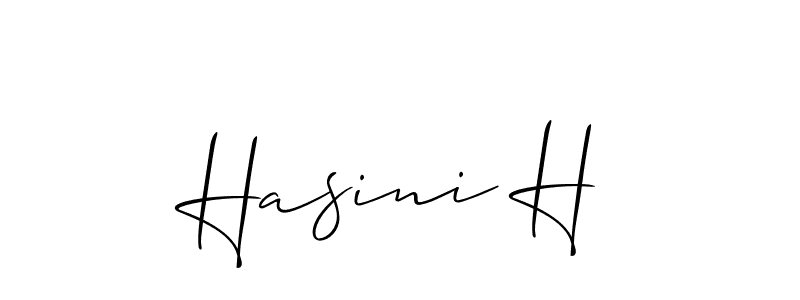 Also we have Hasini H name is the best signature style. Create professional handwritten signature collection using Allison_Script autograph style. Hasini H signature style 2 images and pictures png