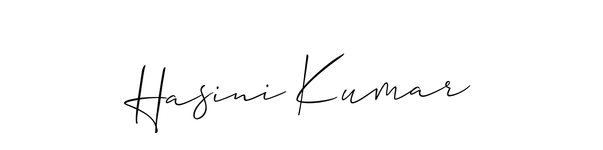 The best way (Allison_Script) to make a short signature is to pick only two or three words in your name. The name Hasini Kumar include a total of six letters. For converting this name. Hasini Kumar signature style 2 images and pictures png