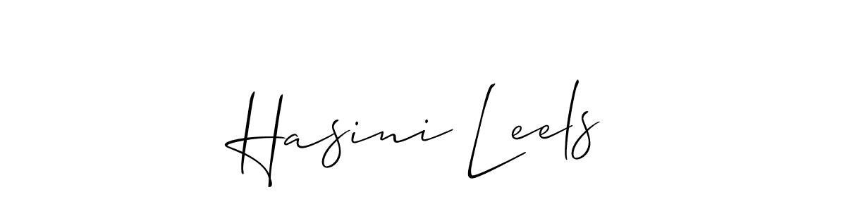 It looks lik you need a new signature style for name Hasini Leels. Design unique handwritten (Allison_Script) signature with our free signature maker in just a few clicks. Hasini Leels signature style 2 images and pictures png