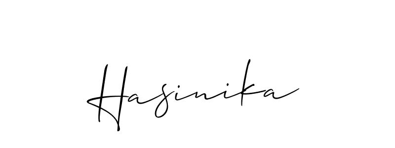 The best way (Allison_Script) to make a short signature is to pick only two or three words in your name. The name Hasinika include a total of six letters. For converting this name. Hasinika signature style 2 images and pictures png