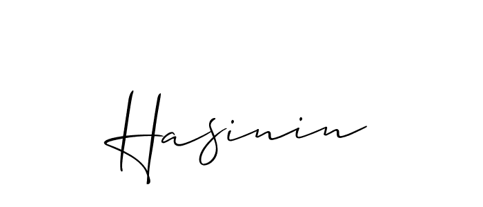 Allison_Script is a professional signature style that is perfect for those who want to add a touch of class to their signature. It is also a great choice for those who want to make their signature more unique. Get Hasinin name to fancy signature for free. Hasinin signature style 2 images and pictures png
