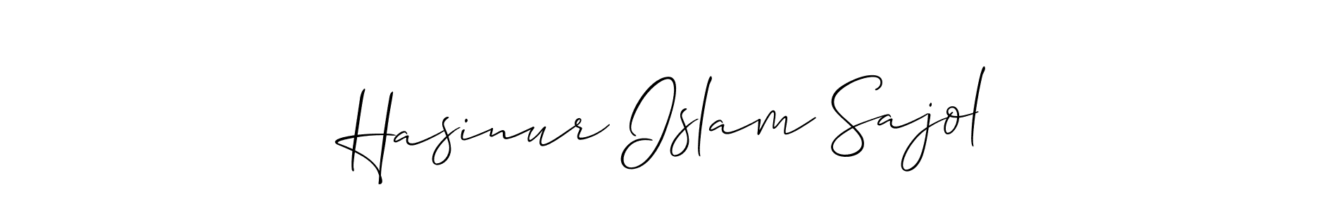 Make a short Hasinur Islam Sajol signature style. Manage your documents anywhere anytime using Allison_Script. Create and add eSignatures, submit forms, share and send files easily. Hasinur Islam Sajol signature style 2 images and pictures png