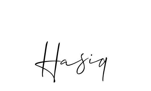 How to make Hasiq name signature. Use Allison_Script style for creating short signs online. This is the latest handwritten sign. Hasiq signature style 2 images and pictures png