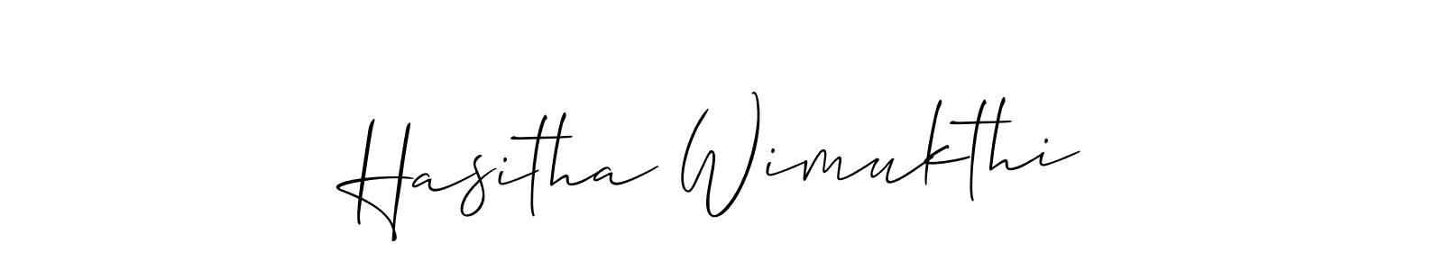 Create a beautiful signature design for name Hasitha Wimukthi. With this signature (Allison_Script) fonts, you can make a handwritten signature for free. Hasitha Wimukthi signature style 2 images and pictures png