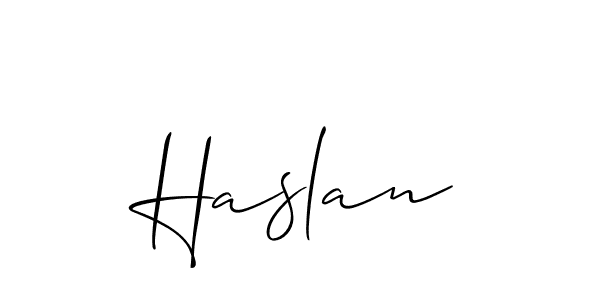 You can use this online signature creator to create a handwritten signature for the name Haslan. This is the best online autograph maker. Haslan signature style 2 images and pictures png