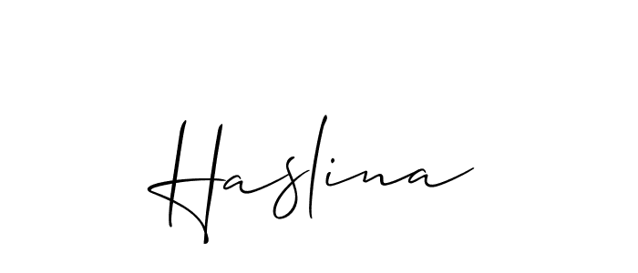 You can use this online signature creator to create a handwritten signature for the name Haslina. This is the best online autograph maker. Haslina signature style 2 images and pictures png