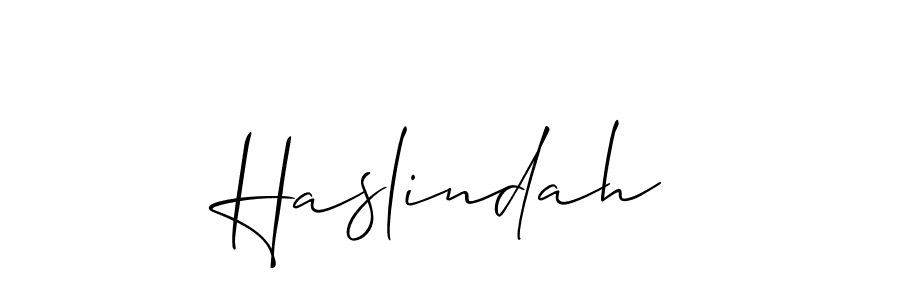 Best and Professional Signature Style for Haslindah. Allison_Script Best Signature Style Collection. Haslindah signature style 2 images and pictures png