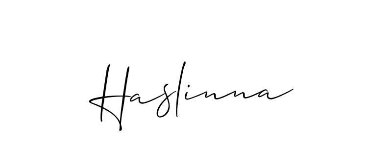 Check out images of Autograph of Haslinna name. Actor Haslinna Signature Style. Allison_Script is a professional sign style online. Haslinna signature style 2 images and pictures png