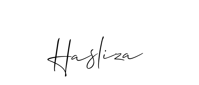 Best and Professional Signature Style for Hasliza. Allison_Script Best Signature Style Collection. Hasliza signature style 2 images and pictures png