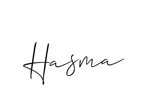 Hasma stylish signature style. Best Handwritten Sign (Allison_Script) for my name. Handwritten Signature Collection Ideas for my name Hasma. Hasma signature style 2 images and pictures png