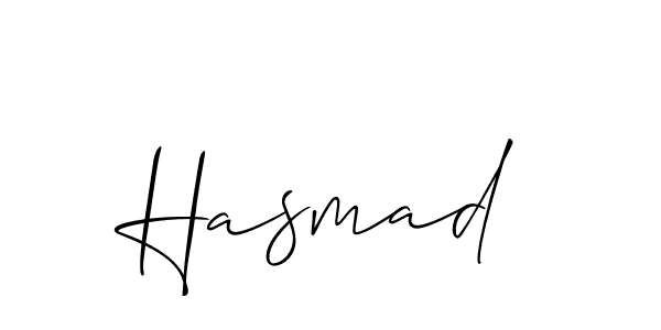Also we have Hasmad name is the best signature style. Create professional handwritten signature collection using Allison_Script autograph style. Hasmad signature style 2 images and pictures png