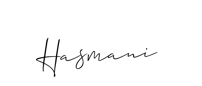 Also You can easily find your signature by using the search form. We will create Hasmani name handwritten signature images for you free of cost using Allison_Script sign style. Hasmani signature style 2 images and pictures png