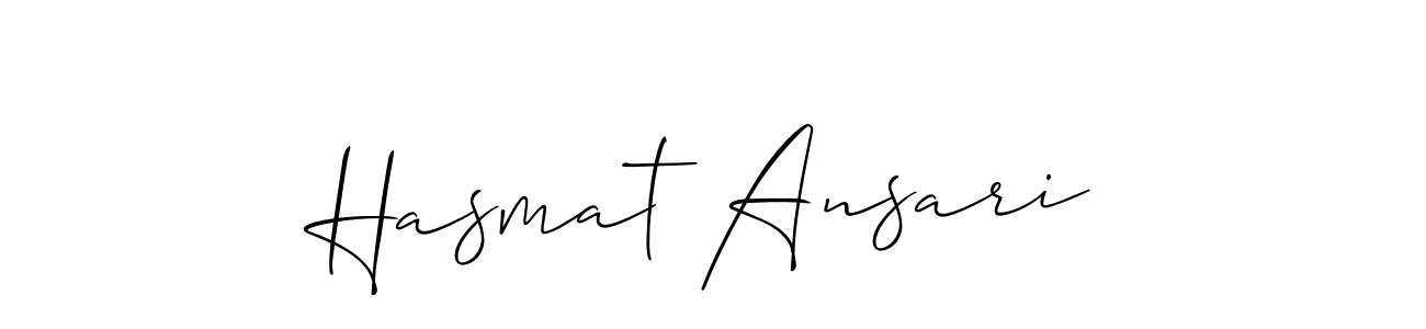 Similarly Allison_Script is the best handwritten signature design. Signature creator online .You can use it as an online autograph creator for name Hasmat Ansari. Hasmat Ansari signature style 2 images and pictures png