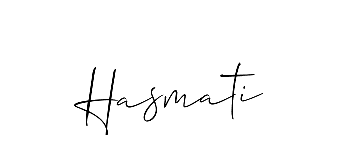 The best way (Allison_Script) to make a short signature is to pick only two or three words in your name. The name Hasmati include a total of six letters. For converting this name. Hasmati signature style 2 images and pictures png