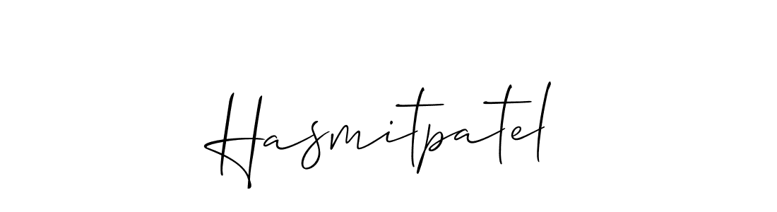 Also we have Hasmitpatel name is the best signature style. Create professional handwritten signature collection using Allison_Script autograph style. Hasmitpatel signature style 2 images and pictures png