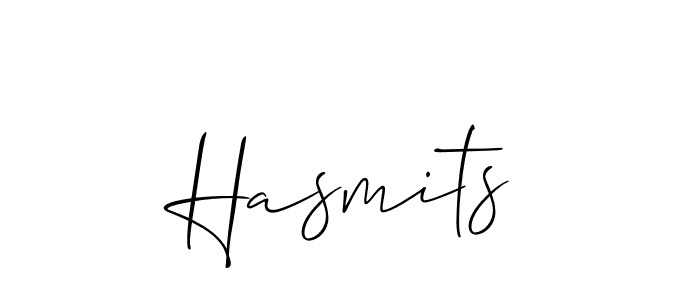 How to make Hasmits signature? Allison_Script is a professional autograph style. Create handwritten signature for Hasmits name. Hasmits signature style 2 images and pictures png