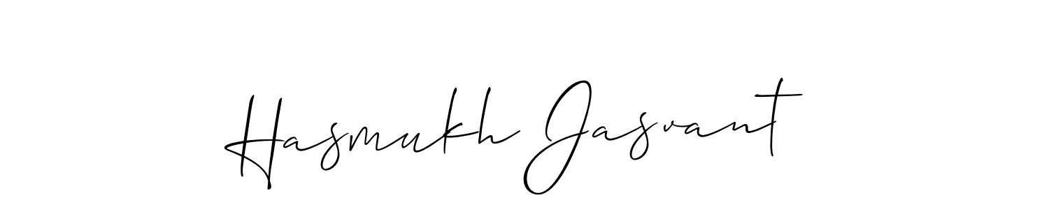Create a beautiful signature design for name Hasmukh Jasvant. With this signature (Allison_Script) fonts, you can make a handwritten signature for free. Hasmukh Jasvant signature style 2 images and pictures png