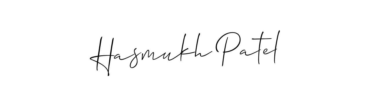 You should practise on your own different ways (Allison_Script) to write your name (Hasmukh Patel) in signature. don't let someone else do it for you. Hasmukh Patel signature style 2 images and pictures png
