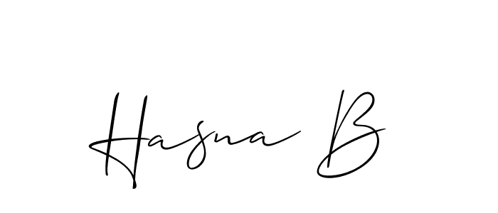 How to Draw Hasna B signature style? Allison_Script is a latest design signature styles for name Hasna B. Hasna B signature style 2 images and pictures png