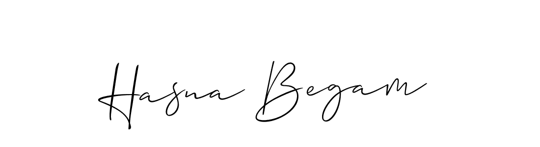 You should practise on your own different ways (Allison_Script) to write your name (Hasna Begam) in signature. don't let someone else do it for you. Hasna Begam signature style 2 images and pictures png