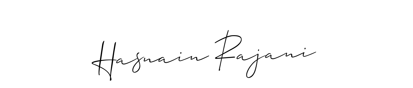 This is the best signature style for the Hasnain Rajani name. Also you like these signature font (Allison_Script). Mix name signature. Hasnain Rajani signature style 2 images and pictures png