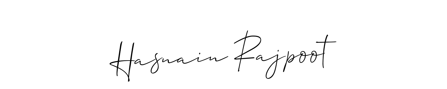 Hasnain Rajpoot stylish signature style. Best Handwritten Sign (Allison_Script) for my name. Handwritten Signature Collection Ideas for my name Hasnain Rajpoot. Hasnain Rajpoot signature style 2 images and pictures png