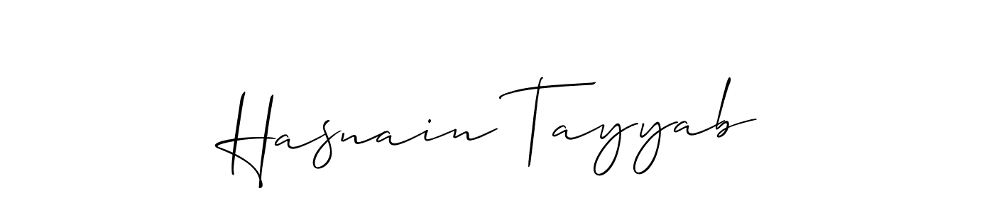 This is the best signature style for the Hasnain Tayyab name. Also you like these signature font (Allison_Script). Mix name signature. Hasnain Tayyab signature style 2 images and pictures png