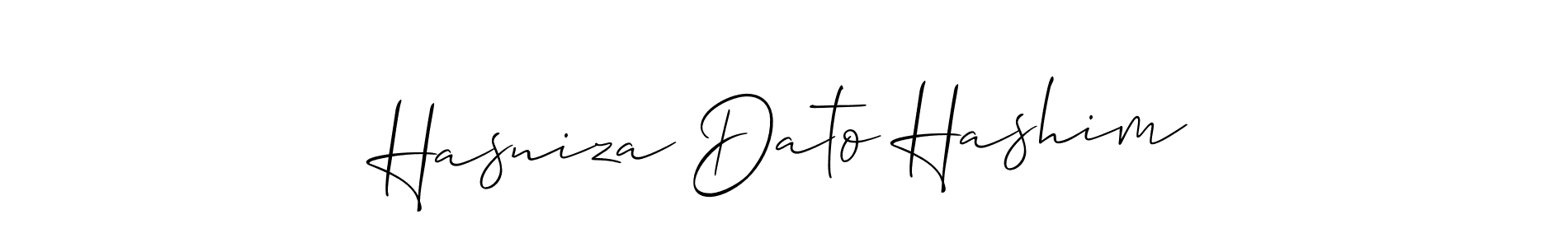 Also we have Hasniza Dato Hashim name is the best signature style. Create professional handwritten signature collection using Allison_Script autograph style. Hasniza Dato Hashim signature style 2 images and pictures png
