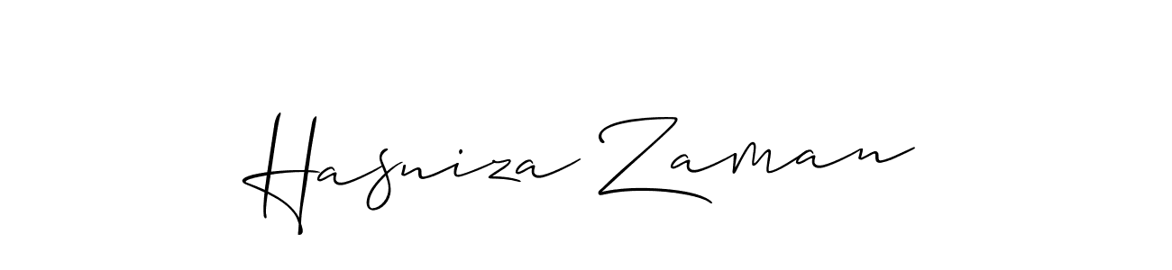 How to make Hasniza Zaman signature? Allison_Script is a professional autograph style. Create handwritten signature for Hasniza Zaman name. Hasniza Zaman signature style 2 images and pictures png