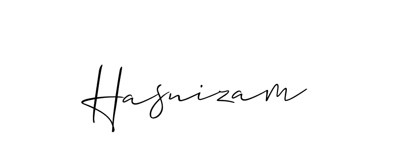 The best way (Allison_Script) to make a short signature is to pick only two or three words in your name. The name Hasnizam include a total of six letters. For converting this name. Hasnizam signature style 2 images and pictures png