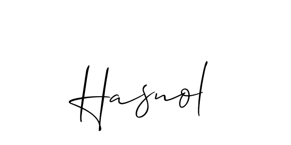 You should practise on your own different ways (Allison_Script) to write your name (Hasnol) in signature. don't let someone else do it for you. Hasnol signature style 2 images and pictures png