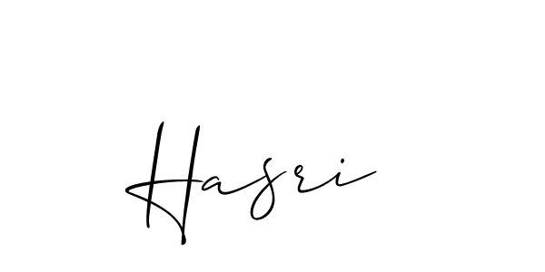 It looks lik you need a new signature style for name Hasri . Design unique handwritten (Allison_Script) signature with our free signature maker in just a few clicks. Hasri  signature style 2 images and pictures png