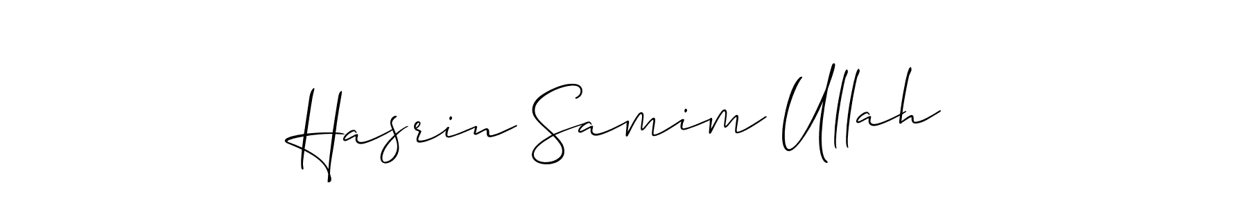How to make Hasrin Samim Ullah signature? Allison_Script is a professional autograph style. Create handwritten signature for Hasrin Samim Ullah name. Hasrin Samim Ullah signature style 2 images and pictures png