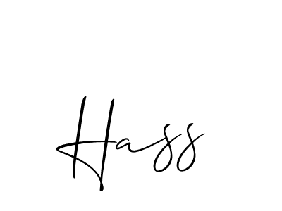 How to make Hass signature? Allison_Script is a professional autograph style. Create handwritten signature for Hass name. Hass signature style 2 images and pictures png