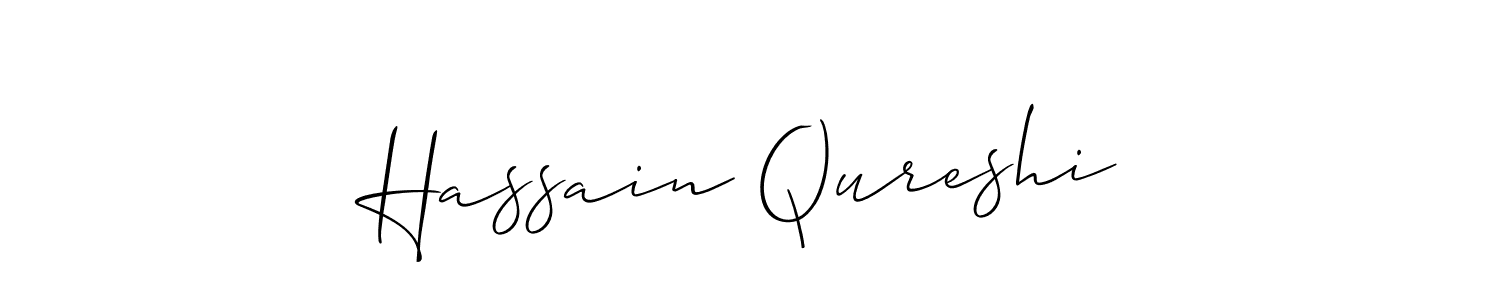 It looks lik you need a new signature style for name Hassain Qureshi. Design unique handwritten (Allison_Script) signature with our free signature maker in just a few clicks. Hassain Qureshi signature style 2 images and pictures png