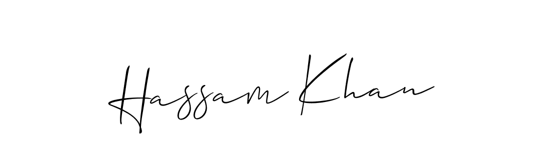 Design your own signature with our free online signature maker. With this signature software, you can create a handwritten (Allison_Script) signature for name Hassam Khan. Hassam Khan signature style 2 images and pictures png